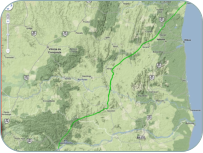 Route nach Itacar ca. 410 Km